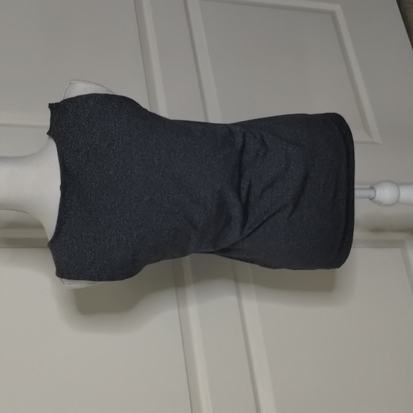 Zara W/B collection gray slub fleck size Large sleeveless super soft tank - Picture 5 of 9